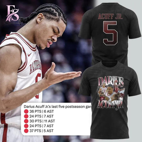 2026 Darius Acuff Jr. Arkansas Razorbacks Men’s Basketball T-Shirt