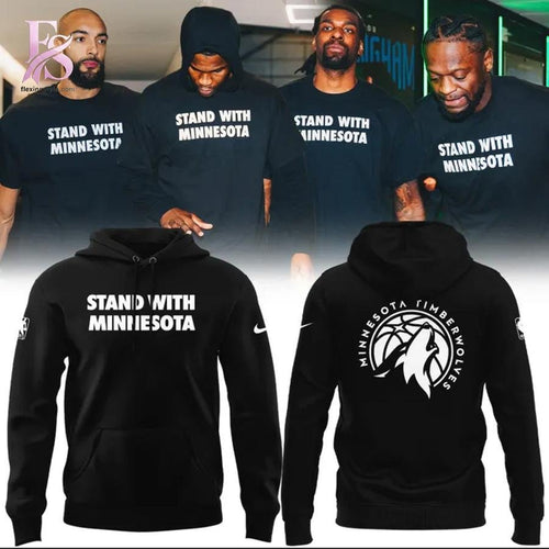 2026 Stand With Minnesota Minnesota Timberwolves Hoodie