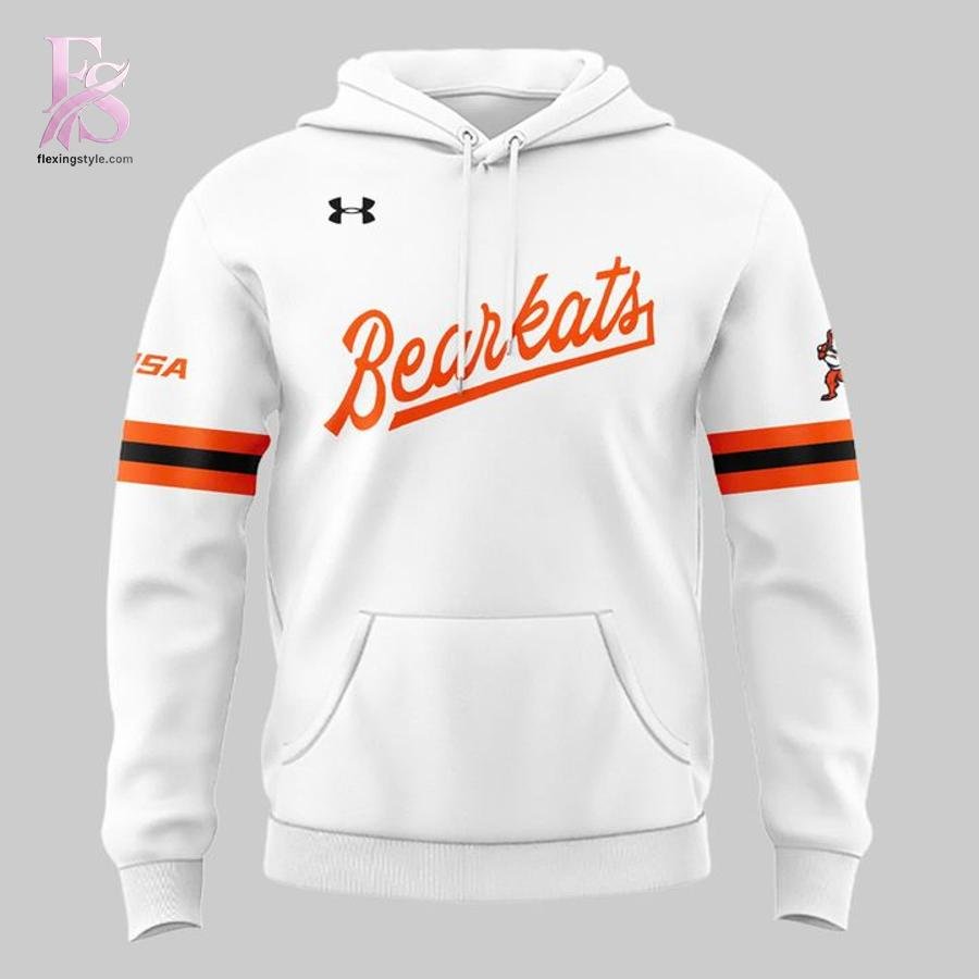 2026 White Uniform Sam Houston Bearkats Baseball Hoodie