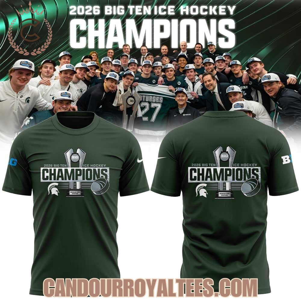 2026 Big Ten Ice Hockey Champions Michigan State Spartans T-Shirt, Hoodie