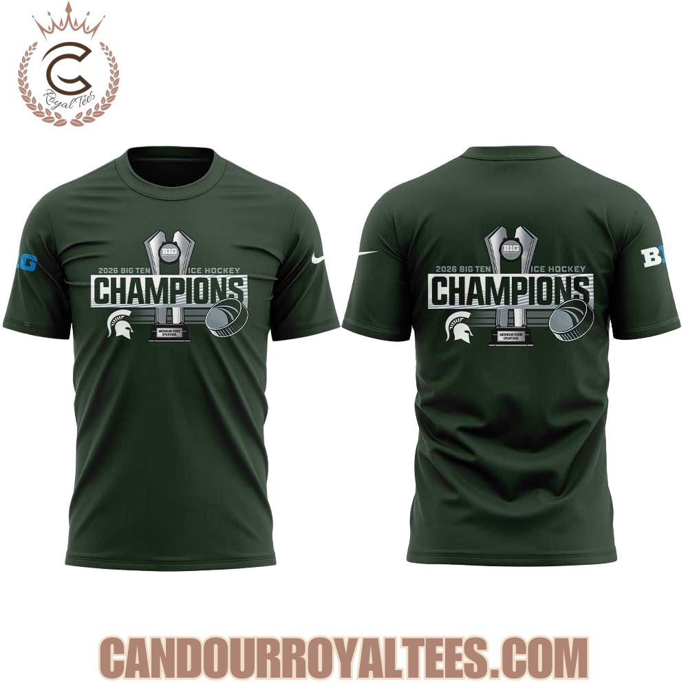 2026 Big Ten Ice Hockey Champions Michigan State Spartans T-Shirt, Hoodie