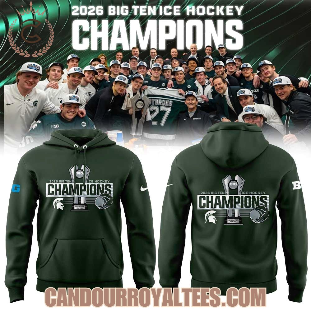 2026 Big Ten Ice Hockey Champions Michigan State Spartans T-Shirt, Hoodie