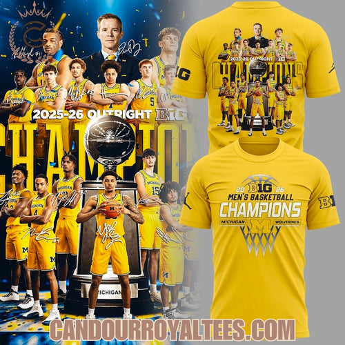 2026 Big10 Champions Men’s Basketball Champions Michigan Wolverines Tshirt, Hoodie