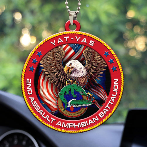 2nd Assault Amphibian Battalion Custom Shape 2-sided Acrylic Car Ornament – HOATT13251