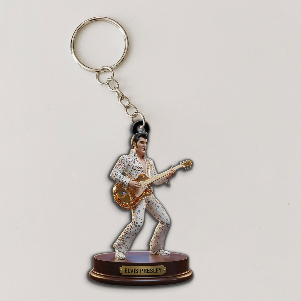 Elvis Presley Custom Shape 2-sided Keychain – MAITM13454