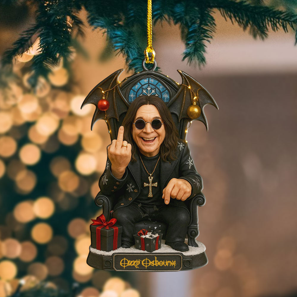 Ozzy Osbourne Custom Shape 2-side Printed Acrylic Ornament – MAITM12693