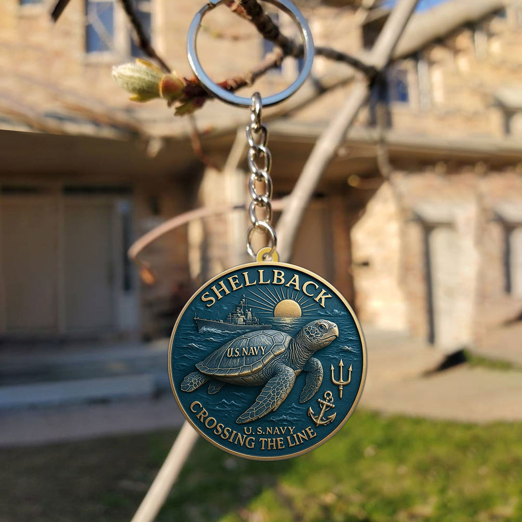 US Navy Custom Shape 2-Side Printed Keychain – MAITM12667