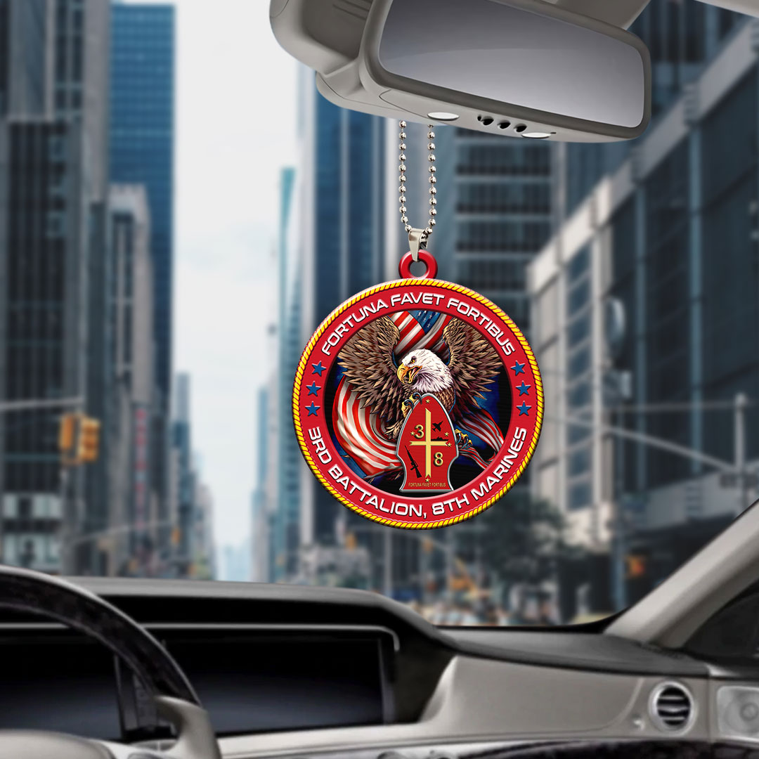 3rd Battalion, 8th Marines Custom Shape 2-sided Acrylic Car Ornament – HOATT13267