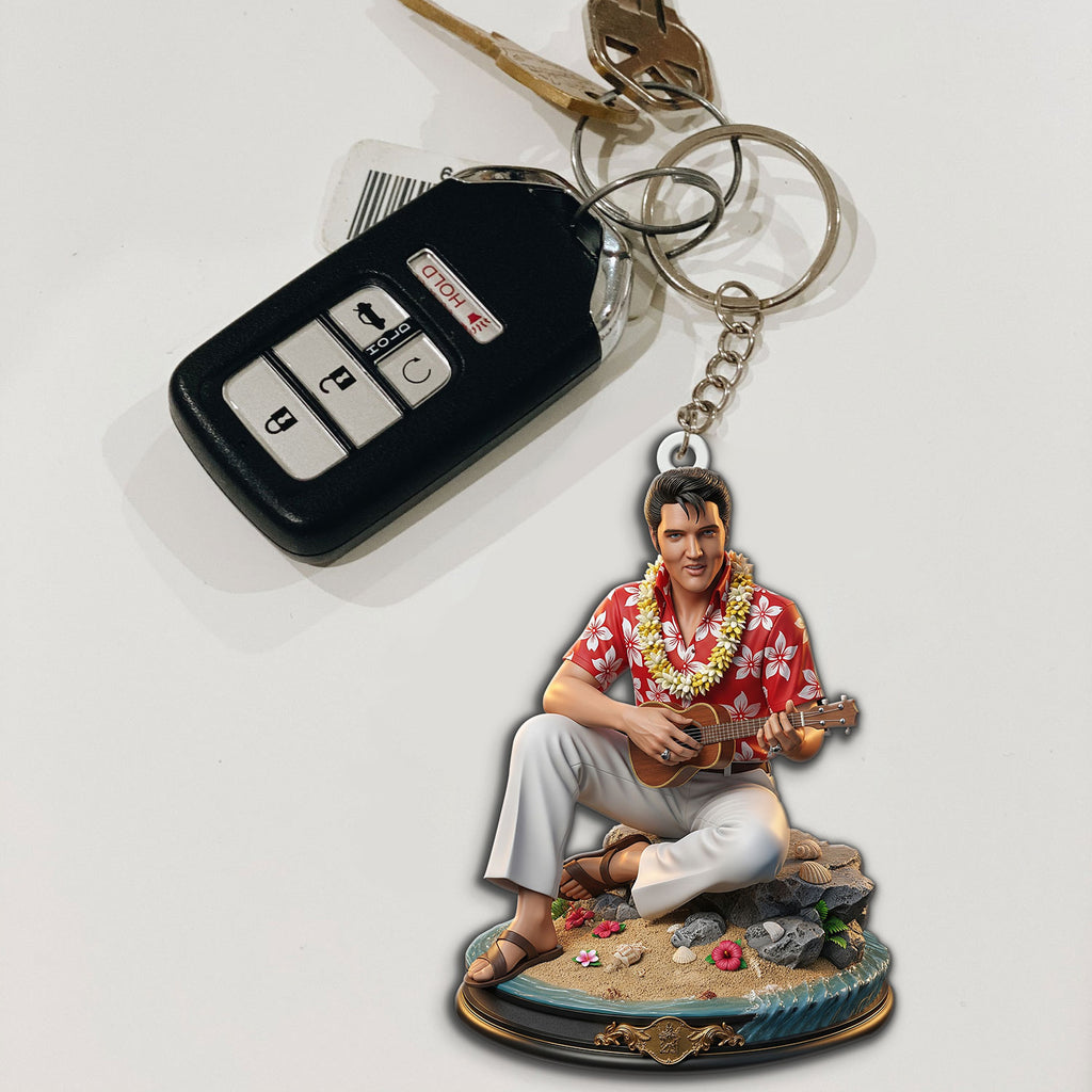 Elvis Presley Custom Shape 2-sided Keychain – MAITM12701