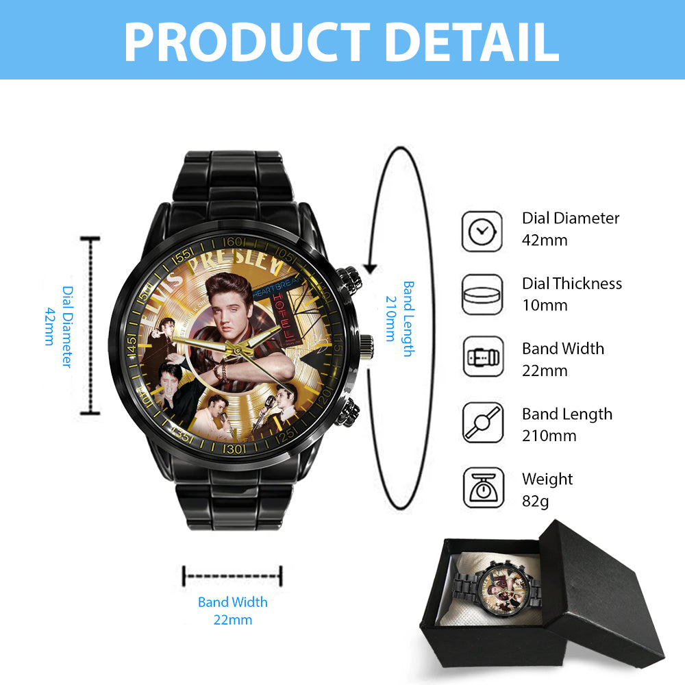 Elvis Presley Black Stainless Steel Watch – MAITM 6302