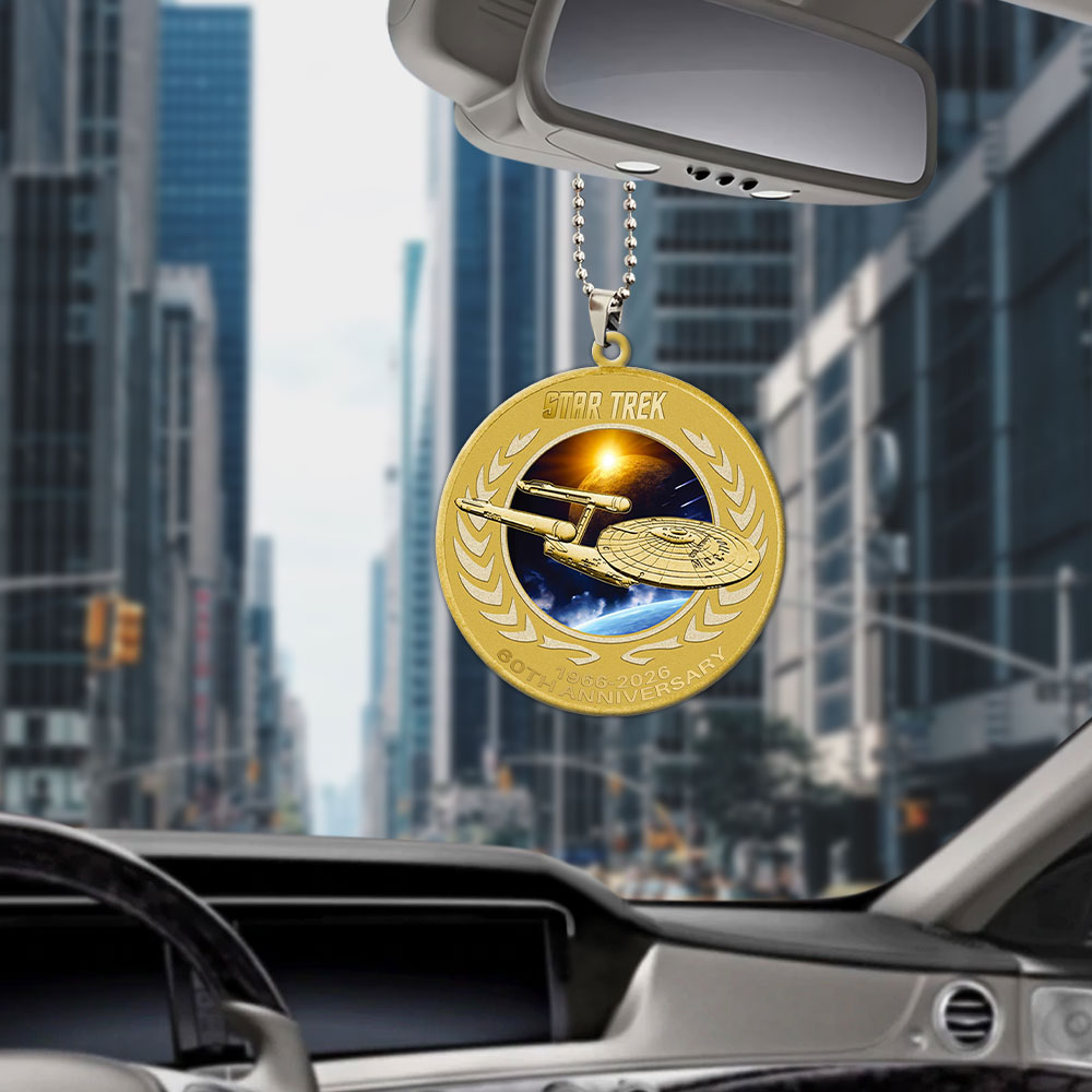 Star Trek 60th Anniversary Custom shape 2-sided Acrylic Car Ornament – MAITM12629