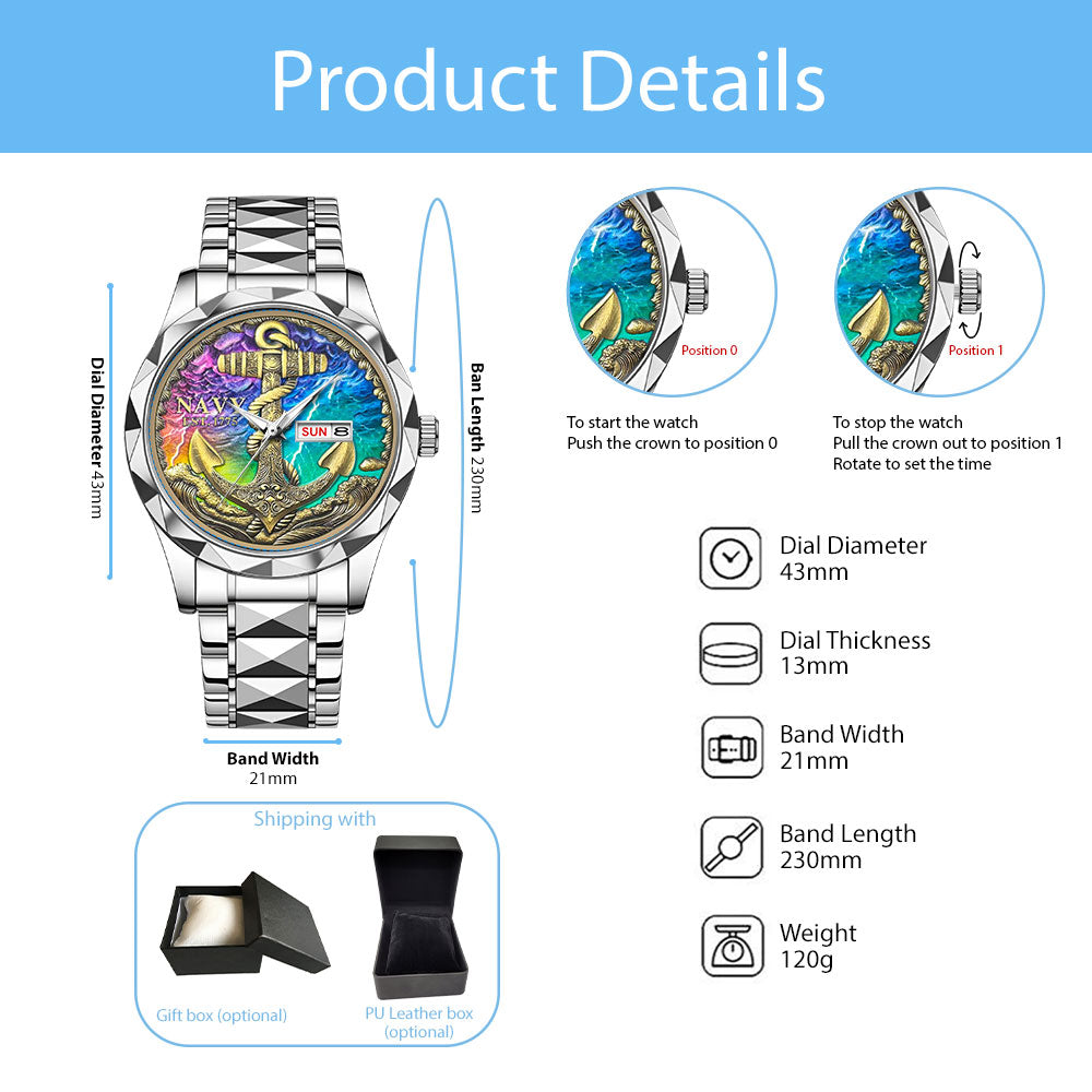 US Navy Alloy Luxury Quartz Watch – MAITM12720