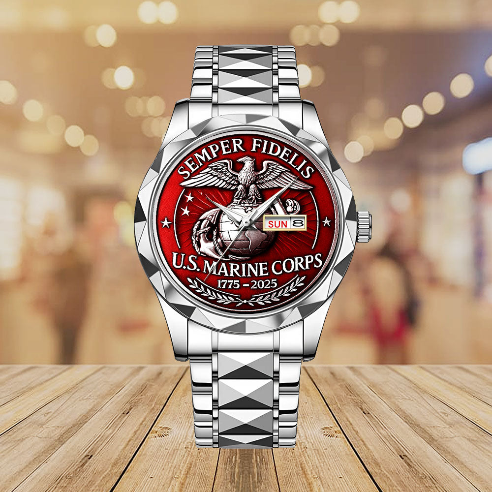 US Marine Corps 2025 Alloy Luxury Quartz Watch – MAITM12730