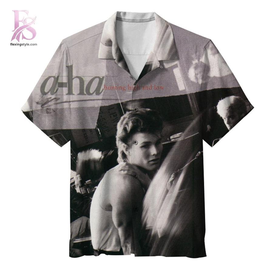 A-ha Bunting High and Low Hawaiian Shirt