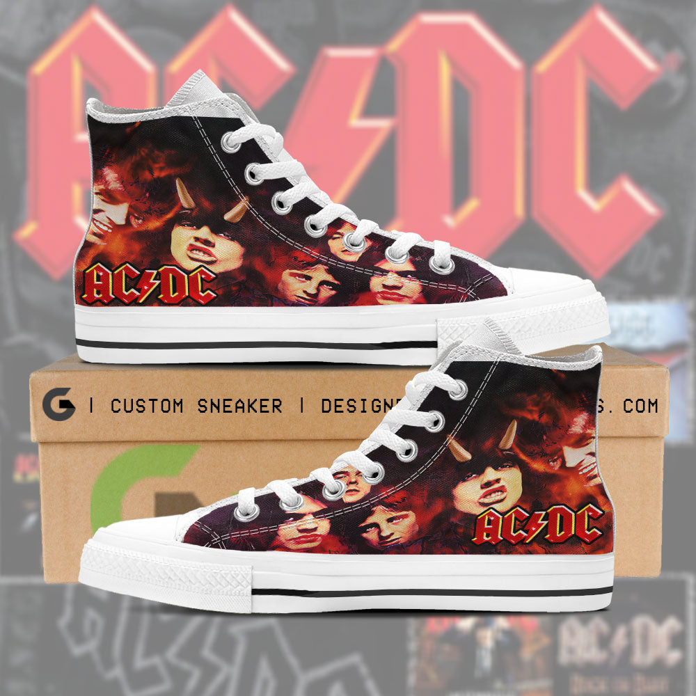 AC/DC High Top Canvas Shoes – HUANNM 800