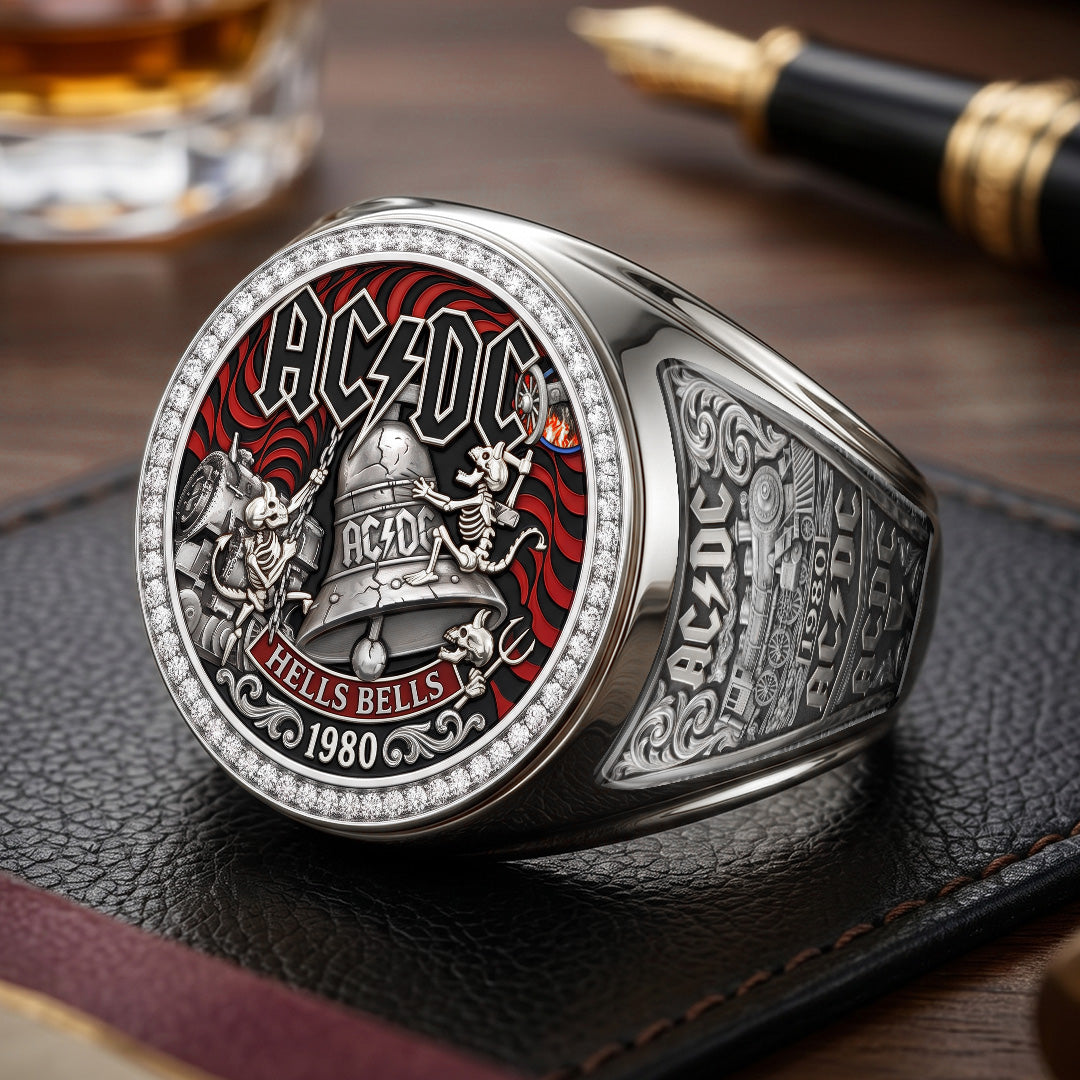 AC/DC 3D Engraved Ring – TMTHU8014