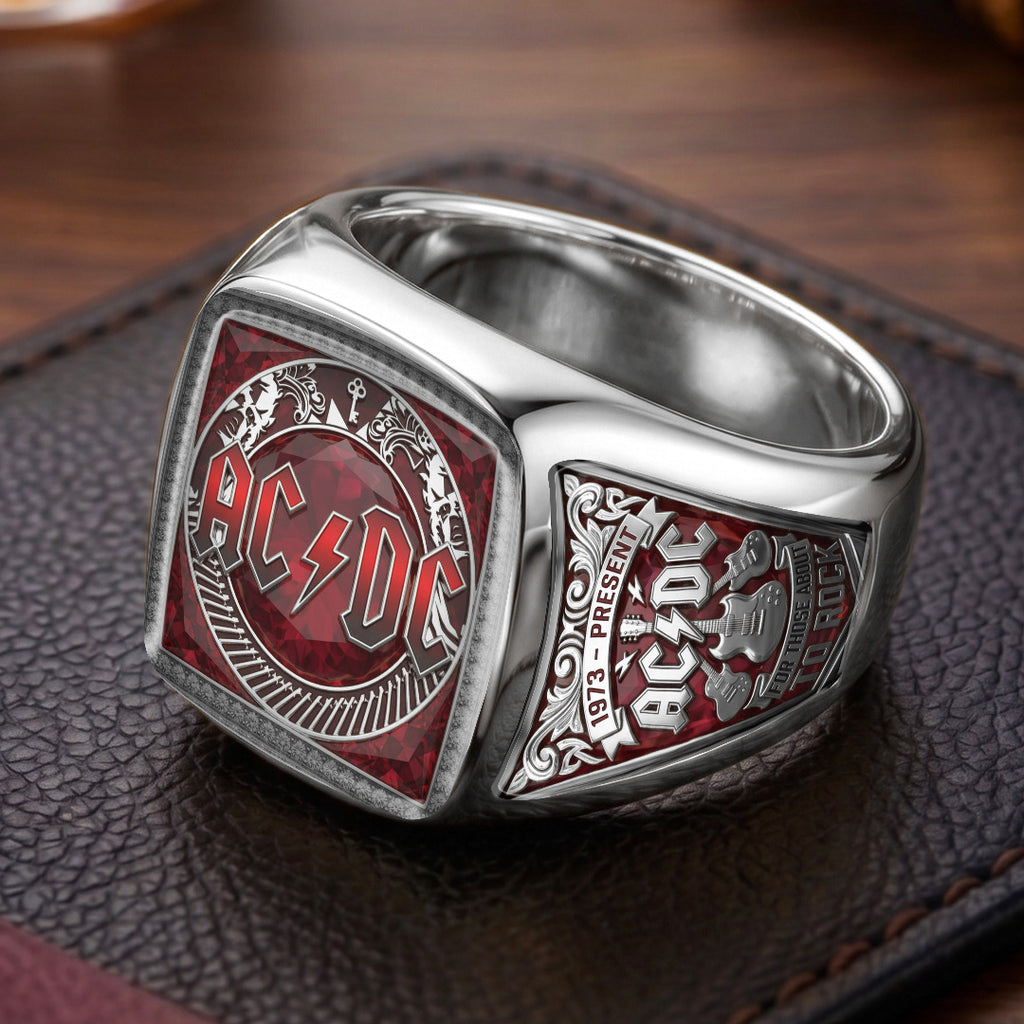 AC/DC 3D Engraved Ring – TMTHU8057