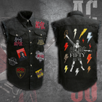 AC/DC 3D Lightweight Sleeveless Denim Shirt – TANTN 4677