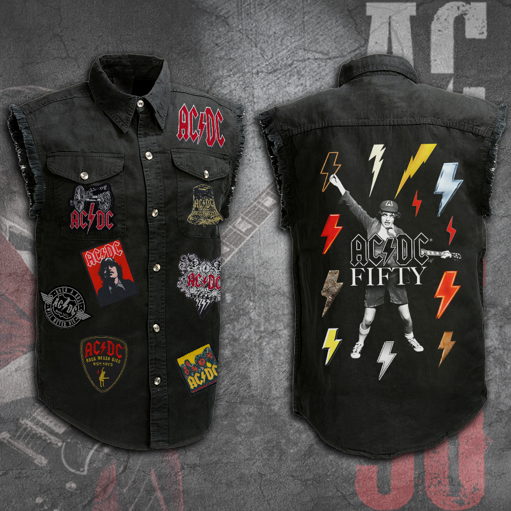 AC/DC 3D Lightweight Sleeveless Denim Shirt – TANTN 4677