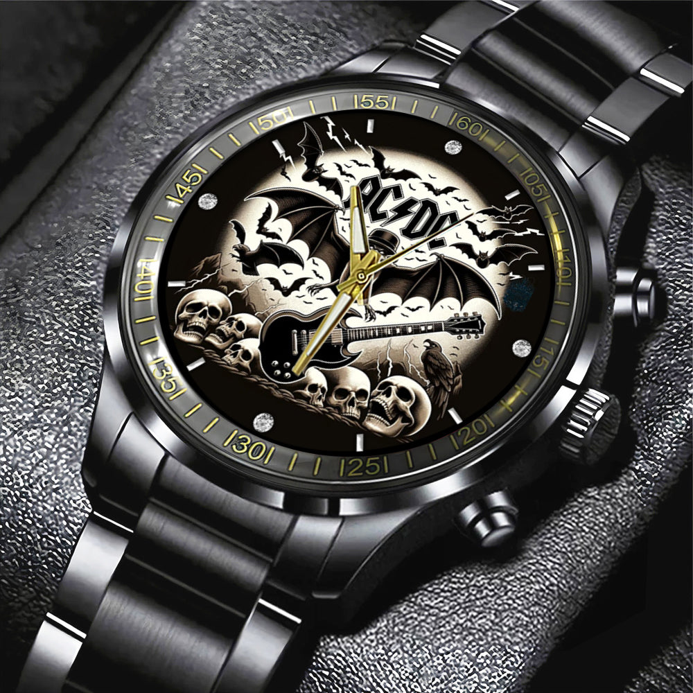 AC/DC Black Stainless Steel Watch – GNE 719