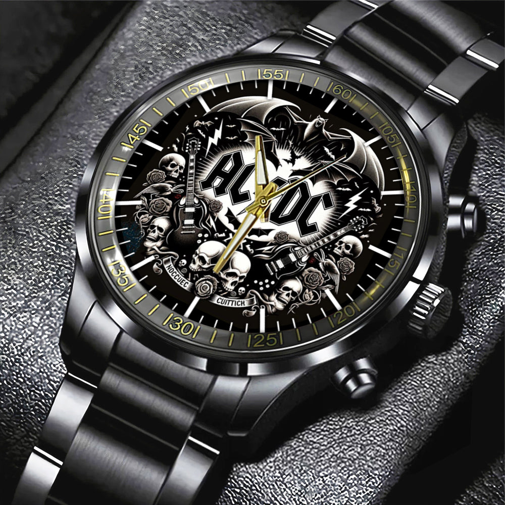 AC/DC Black Stainless Steel Watch – GNE 699