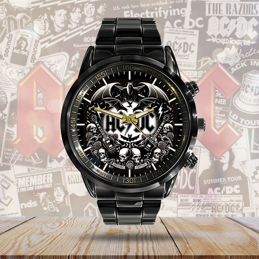 AC/DC Black Stainless Steel Watch – GNE 699