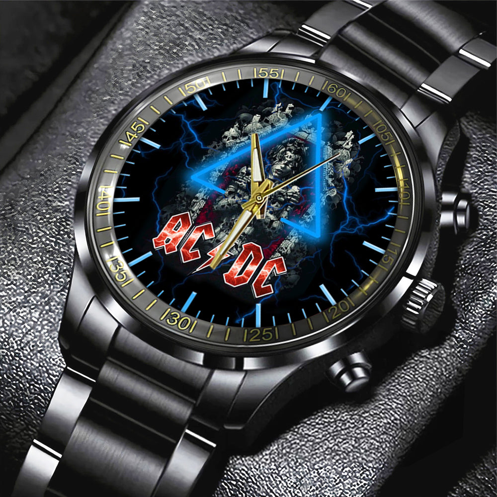 AC/DC Black Stainless Steel Watch – GNE 674
