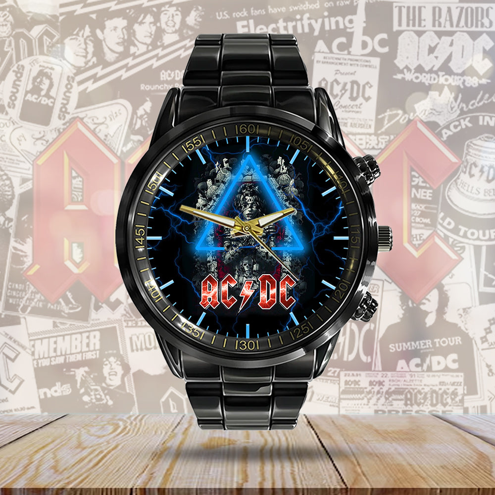 AC/DC Black Stainless Steel Watch – GNE 674