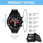 AC/DC Black Stainless Steel Watch – HUANNM 5299