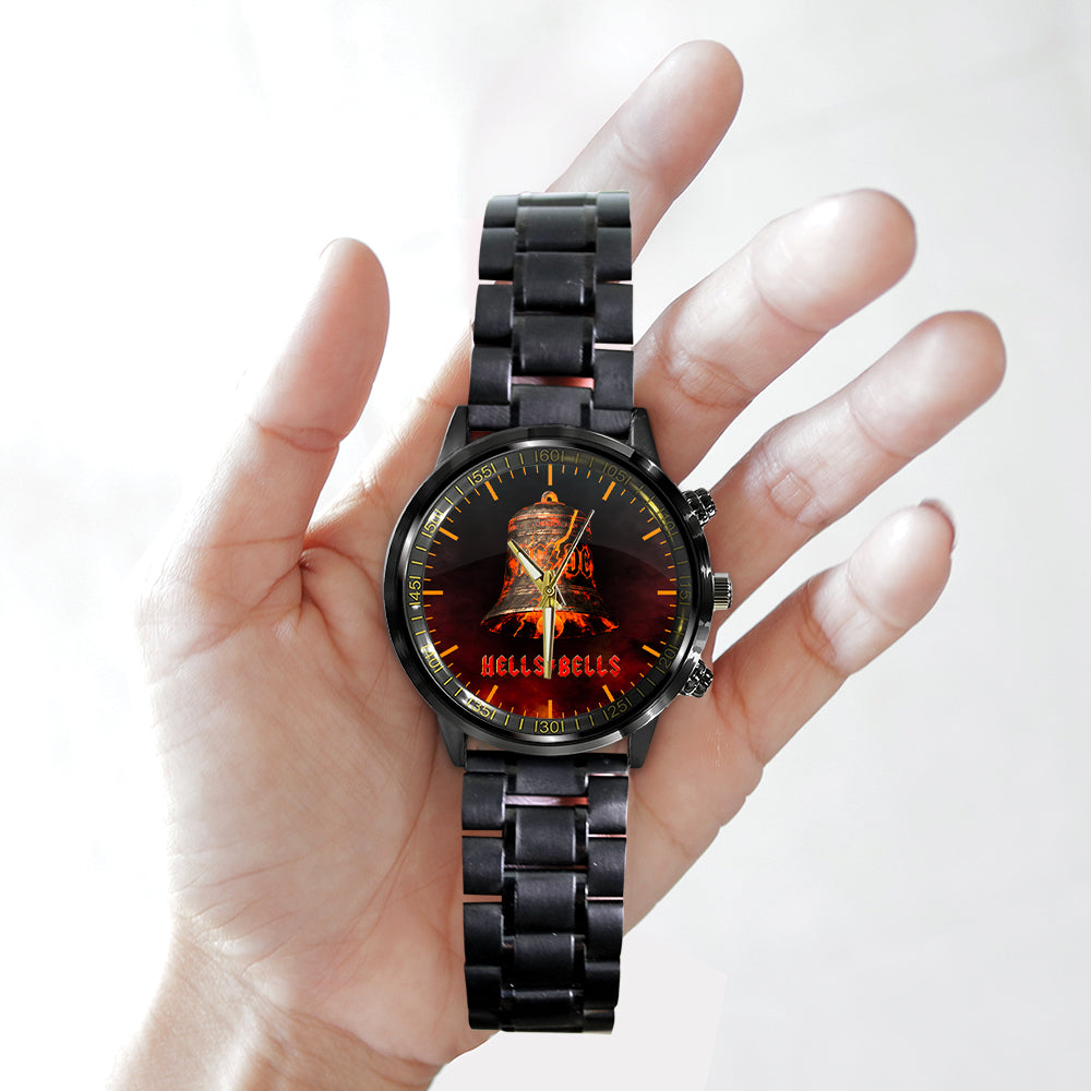 AC/DC Black Stainless Steel Watch – HUANNM 5301