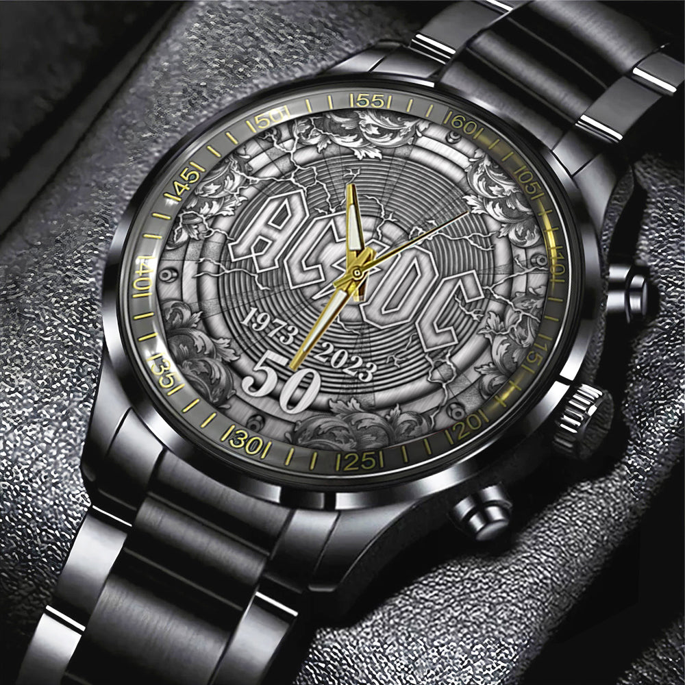 AC/DC Black Stainless Steel Watch – TANTN 5580