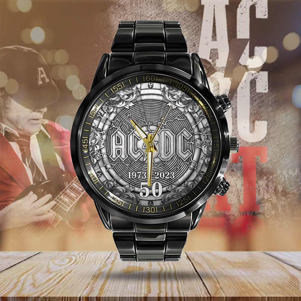 AC/DC Black Stainless Steel Watch – TANTN 5580