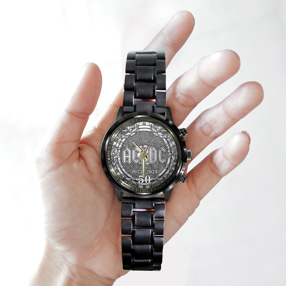 AC/DC Black Stainless Steel Watch – TANTN 5580