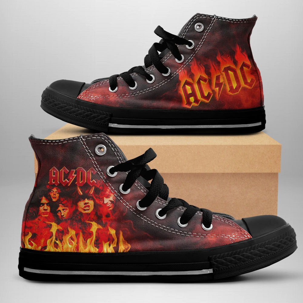 AC/DC High Top Canvas Shoes – NGHIAVT 1077