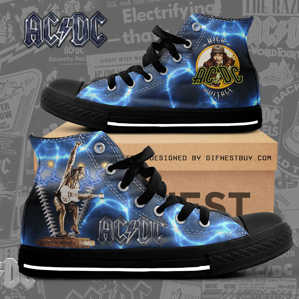 AC/DC High Top Canvas Shoes – NGHIAVT 1087
