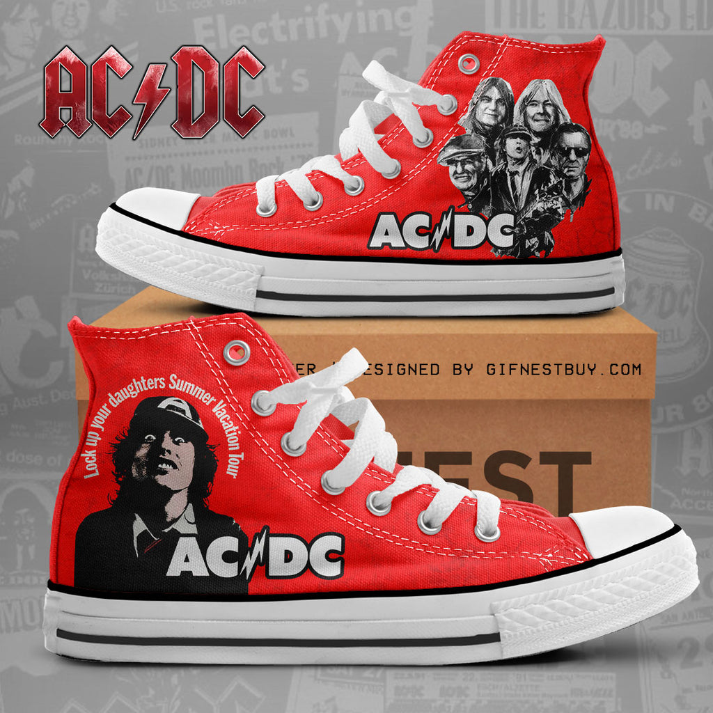 AC/DC High Top Canvas Shoes – NGHIAVT 1089