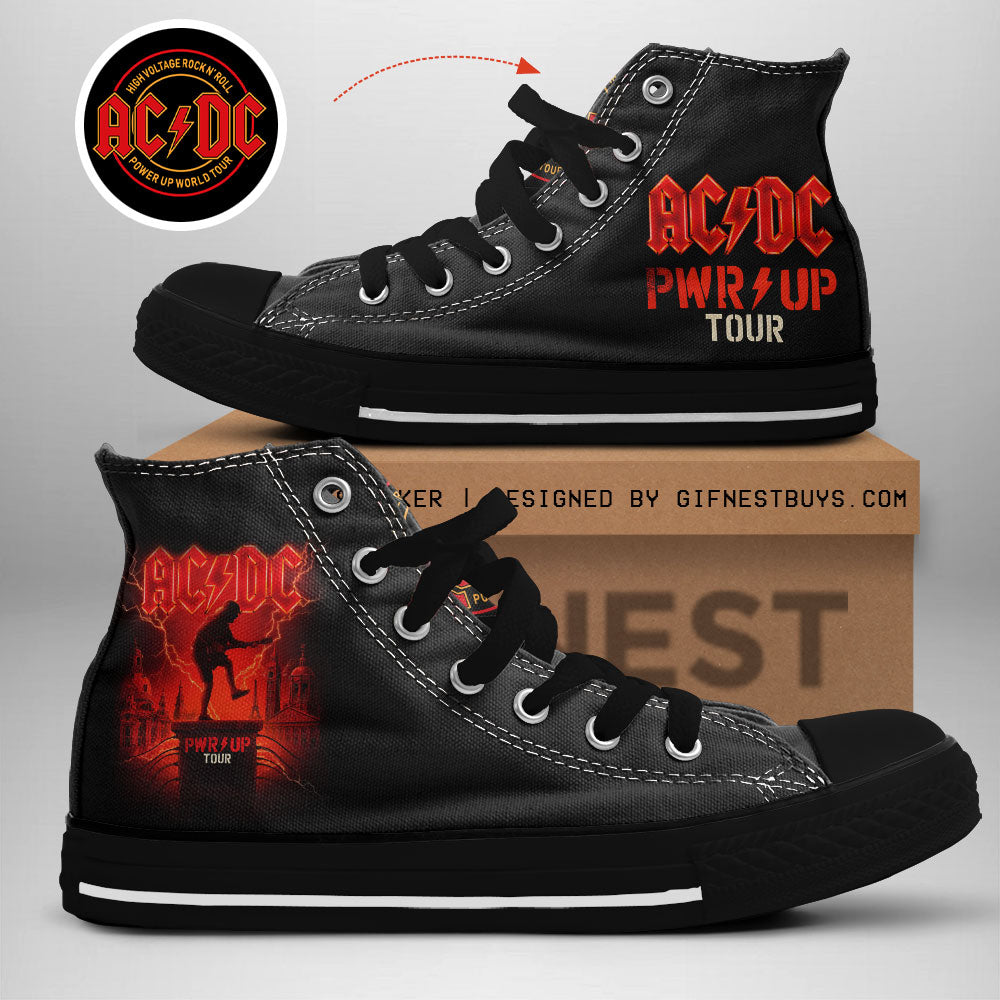 AC/DC High Top Canvas Shoes – TANTN 7585