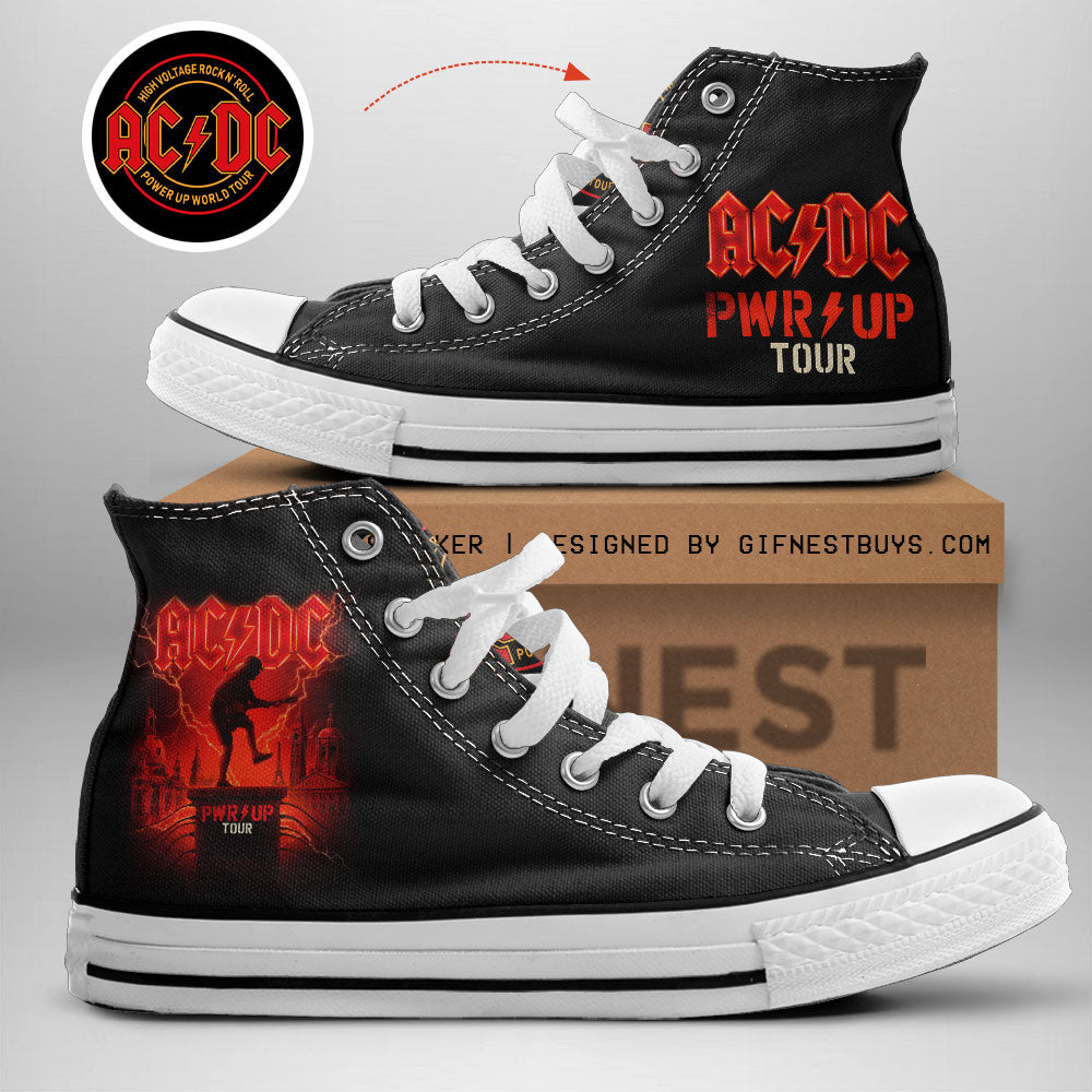 AC/DC High Top Canvas Shoes – TANTN 7585