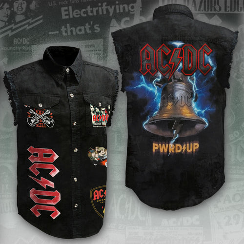 AC/DC 3D Lightweight Sleeveless Denim Shirt – ANHNV 4618