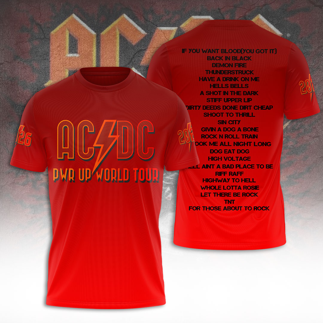 AC/DC World Tour 2026 3D Apparel – TANTN21356