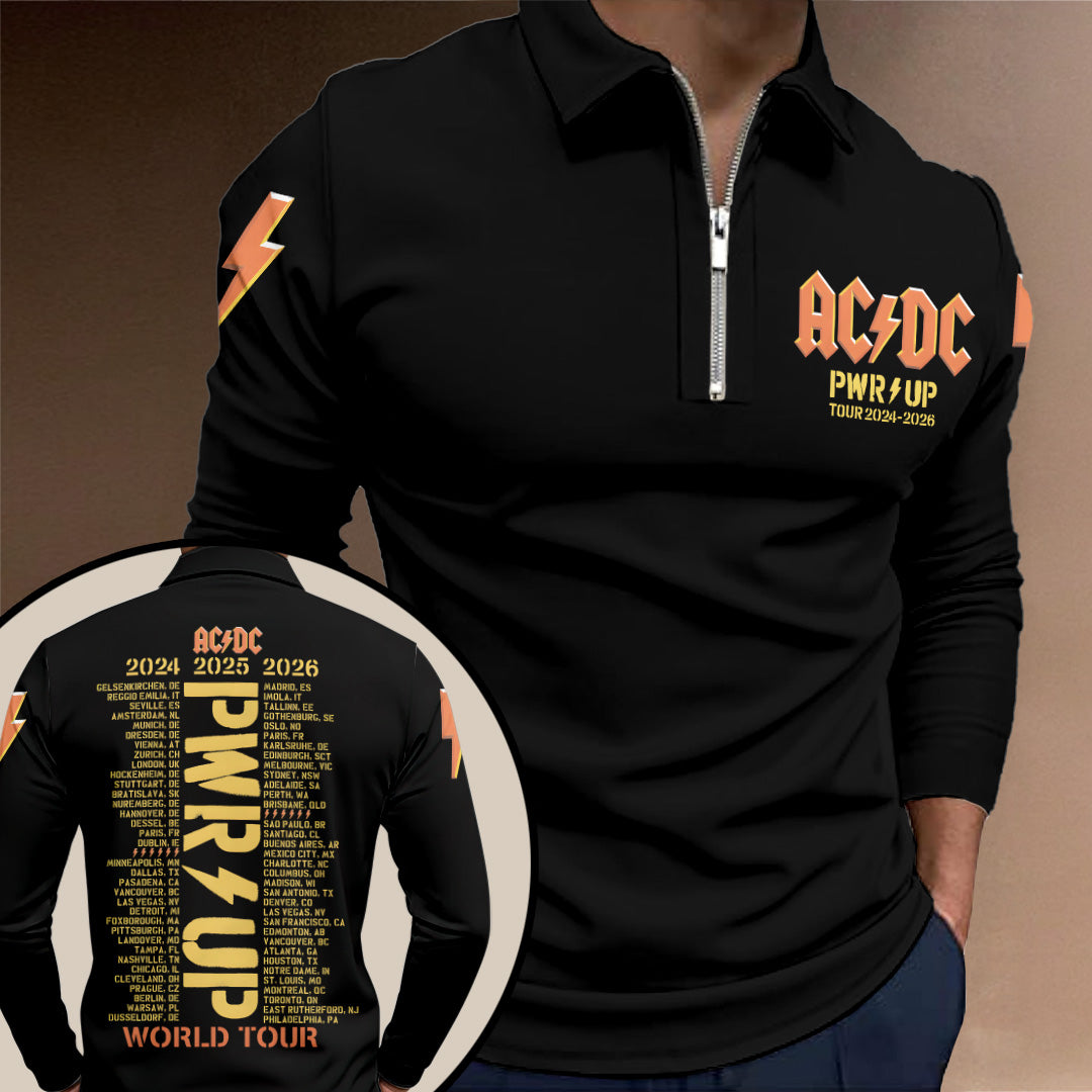 AC/DC World Tour 2026 Zip Polo Shirt – TANTN21355