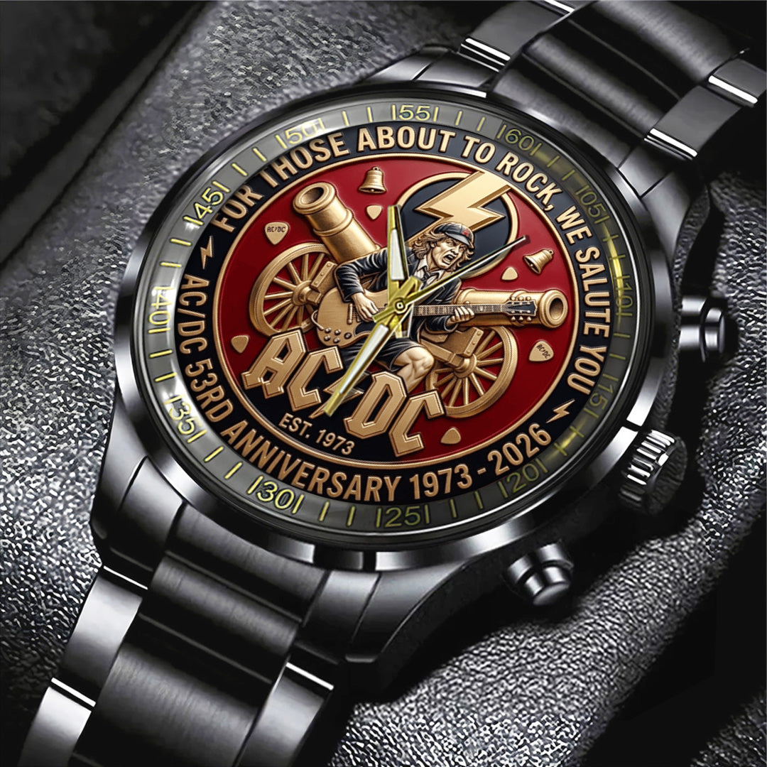 AC/DC Black Stainless Steel Watch – TANTN21554