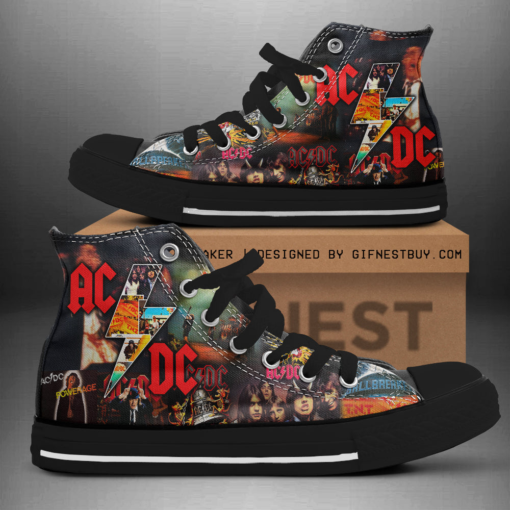 AC/DC High Top Canvas Shoes – ANHNV 3327