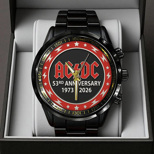 AC/DC 53rd Anniversary Black Stainless Steel Watch – TANTN21702