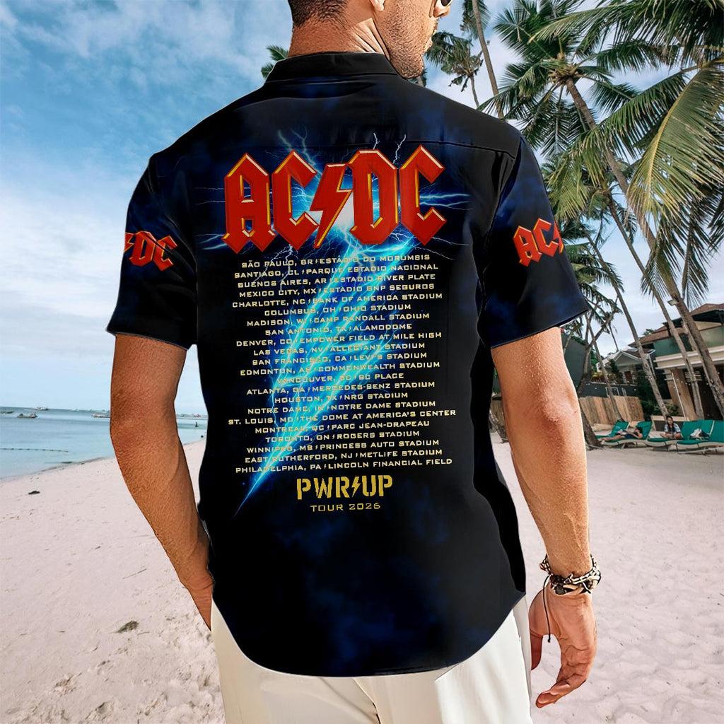 AC/DC World Tour 2026 Short Sleeve Button-Down Shirt – HOATT20190