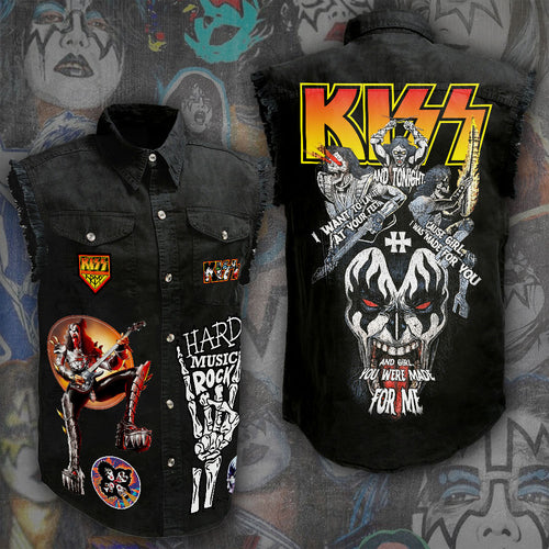 KISS 3D Lightweight Sleeveless Denim Shirt – ANHNV 3006