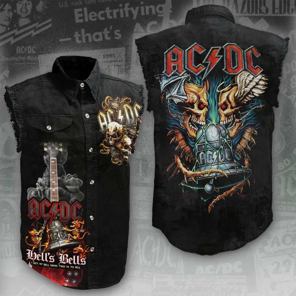AC/DC 3D Lightweight Sleeveless Denim Shirt – ANHNV 3019