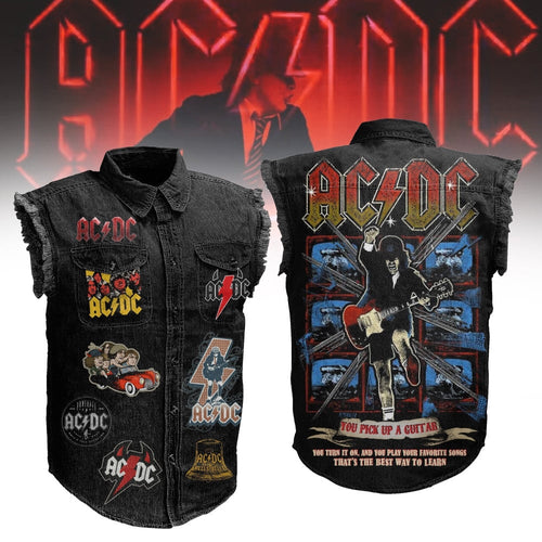AC/DC 3D Lightweight Sleeveless Denim Shirt – ANHNV 3024