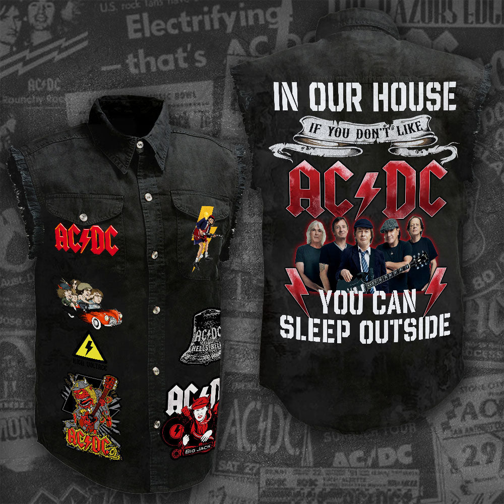 AC/DC 3D Lightweight Sleeveless Denim Shirt – ANHNV 3035