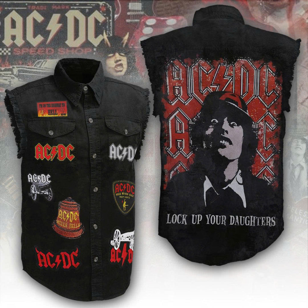 AC/DC 3D Lightweight Sleeveless Denim Shirt – ANHNV 3043